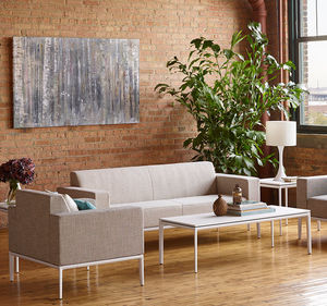 contemporary sofa / fabric / leather / commercial