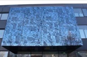 glass furniture panel / decorative / printed