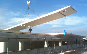 glue-laminated wood structural panel / for roofs / for floors