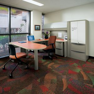commercial desk and storage set