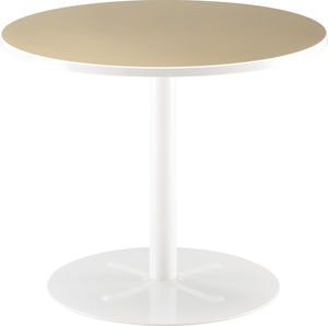 contemporary pedestal table / wooden / round / square