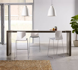 contemporary high bar table / wooden / rectangular / commercial