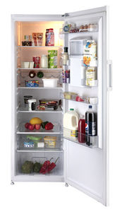 upright refrigerator / white / with water dispenser