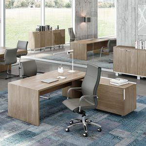 executive desk / metal / laminate / contemporary