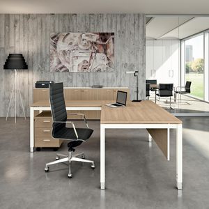 workstation desk / wooden / contemporary / commercial