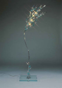 crystal lamp / floor-standing / classic / aluminum