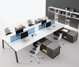 workstation desk / melamine / contemporary / commercial