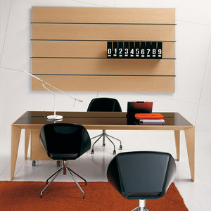 executive desk / wooden / glass / melamine