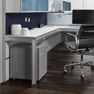 metal office unit / 3-drawer / on casters / key type