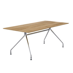 boardroom table / contemporary / wooden / metal