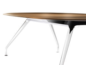 conference conference table / contemporary / wooden / oval