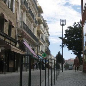 parking prevention bollard / galvanized steel / high