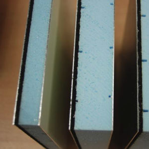 roof acoustic sandwich panel / 2 aluminum faces / extruded polystyrene core / high-resistance