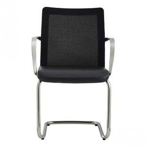 contemporary visitor chair / high back / stackable / cantilever