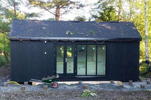 modular house / contemporary / wooden frame / energy-efficient