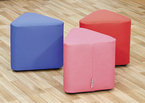 Contemporary Pouf D81148 WILLOWBROOK Education Fabric Vinyl