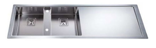 2 bowl stainless steel kitchen sink with drainer GHOST: LFG90SX ARTINOX