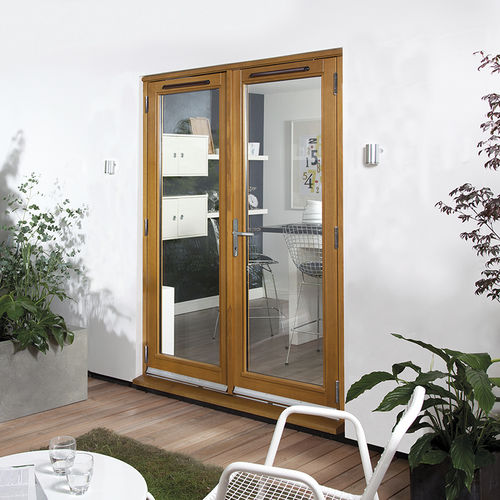 Swing French Door CANBERRA JELD WEN Oak Aluminum Double Glazed