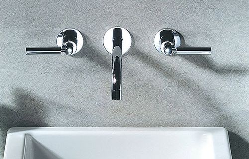 3 hole wall-mounted washbasin double handle mixer tap SAM ALIA Sam Vertriebs