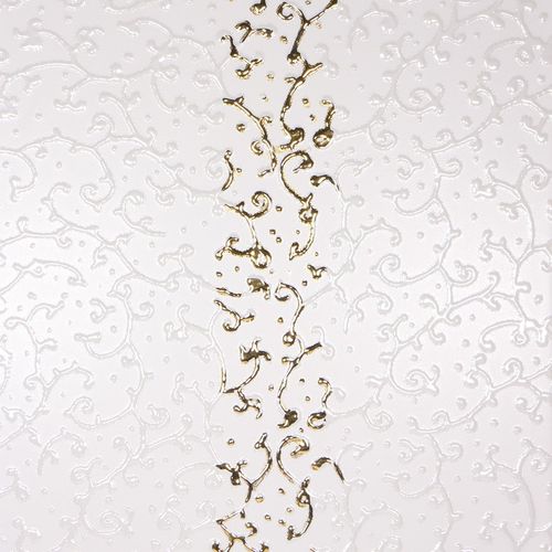 3D porcelain stoneware wall tile: floral pattern CESELLO: BIANCO ORO 30 X30 CM Lifetile