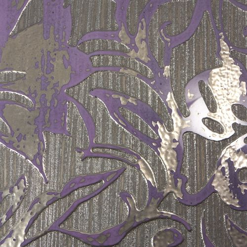 3D porcelain stoneware wall tile: floral pattern TRACCE: TRACCE LILLA PLATINO Lifetile