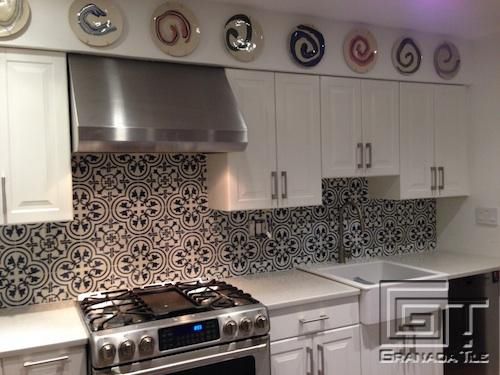 kitchen tile / floor / cement / victorian pattern - cluny-888 kitchen tile / floor / cement / victorian pattern - cluny-888