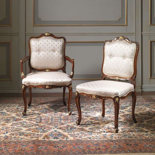 Louis XV Style Chair Art 9007 C VIMERCATI MEDA LUXURY CLASSIC