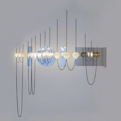 Contemporary Chandelier BIJOUX Octavio Amado Brass Lacquered