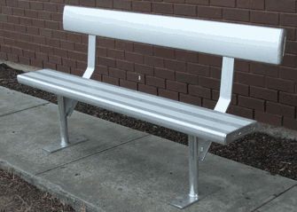 aluminium contemporary public bench 88347/ AL / I or B Draffin