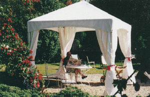 aluminium gazebo (canvas covering) KIOSQUE ESMERY CARON