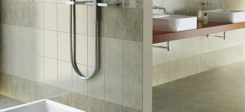 bathroom porcelain stoneware floor tile: stone look GLITTER MARAZZI