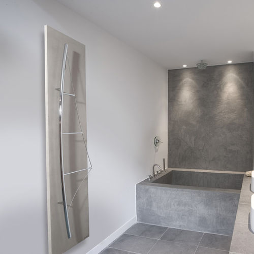 chrome electric towel radiator VOILE by Michel Cinier CINIER