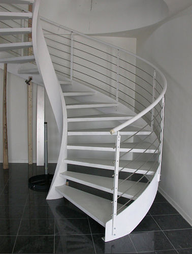 circular staircase with a lateral stringer (metal frame and steps) EYES essegi scale