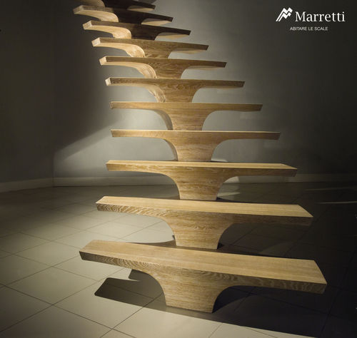 circular staircase with central stringer (wooden frame and steps) CONCORDE Marretti