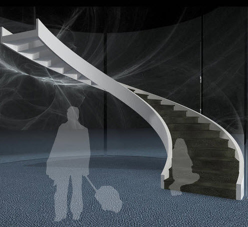 circular staircase with lateral stringers (concrete structure) SERIE C EDILCO