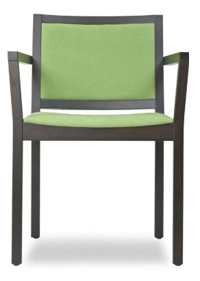 commercial chair with armrests B ARM by Tom Kelley The Chair Factory