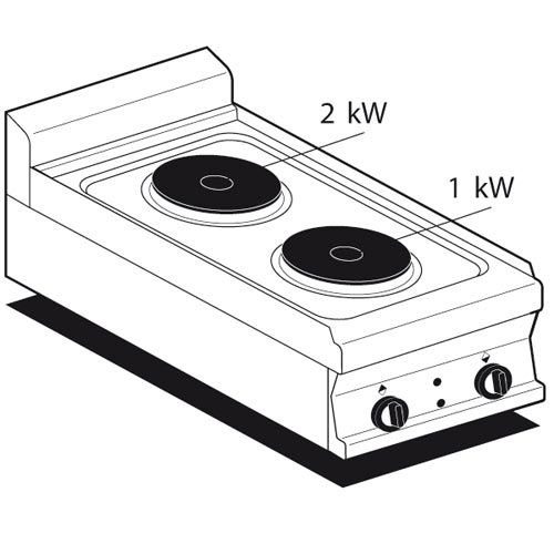 commercial electric hob PCT-63ET  lotus