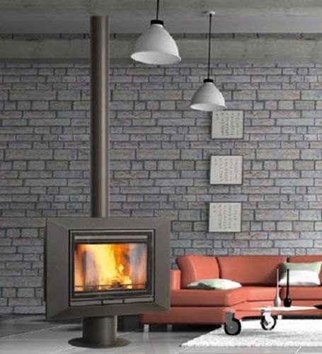 contemporary central wood-burning stove EMERAUDE Wanders