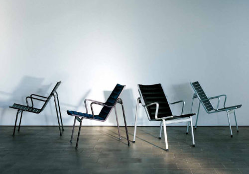 contemporary chair with armrests by Andreas Christen  Lehni