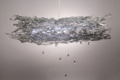 contemporary chandelier in recycled material (recyclable) CUMULUS Les Fourmis Bleues