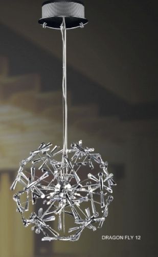 contemporary crystal pendant lamp DRAGON FLY 12H (BALL) UNITED LIGHTS