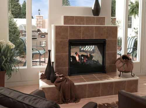 contemporary double-sided fireplace (gas closed hearth) TWILIGHT II QUADRA-FIRE