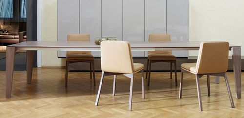 contemporary extending lacquered table SUBITO by NWW NEUE WIENER WERKSTAETTE