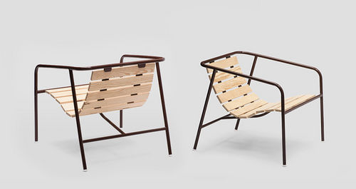 contemporary garden armchair CRATE by Jasper Morrison  Established and sons