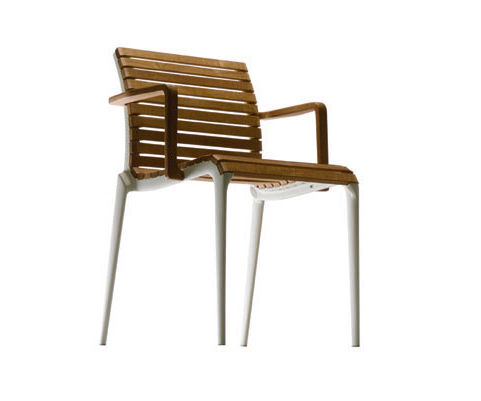 contemporary garden chair by Alberto Meda TEAK ALIAS