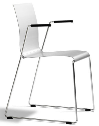 contemporary garden sled base chair STING : O30A by S.Borselius & F.Mattson Bl&aring; Station
