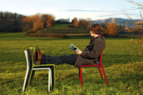 contemporary garden stacking chair 288 by Pocci & Dondoli DESALTO spa