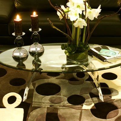 contemporary glass coffee table HUB Haziza