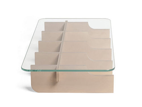 contemporary glass coffee table ASAP TABLE by  JEAN MARIE MASSAUD SKITSCH