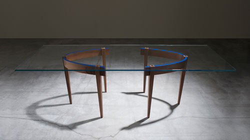 contemporary glass dining table THE ROUND TABLE by Ron Gilad  Adele-C